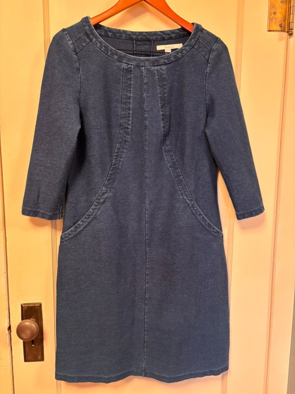Boden stretch denim long-sleeved mini dress 10R